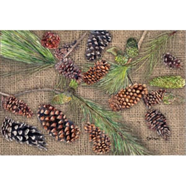 Carolines Treasures Carolines Treasures 8735PLMT Pine Cones Fabric Placemat - 8735PLMT