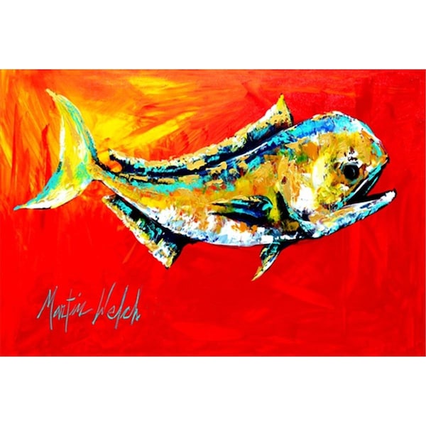 Carolines Treasures Danny Dolphin Fish Fabric Placemat - MW1156PLMT