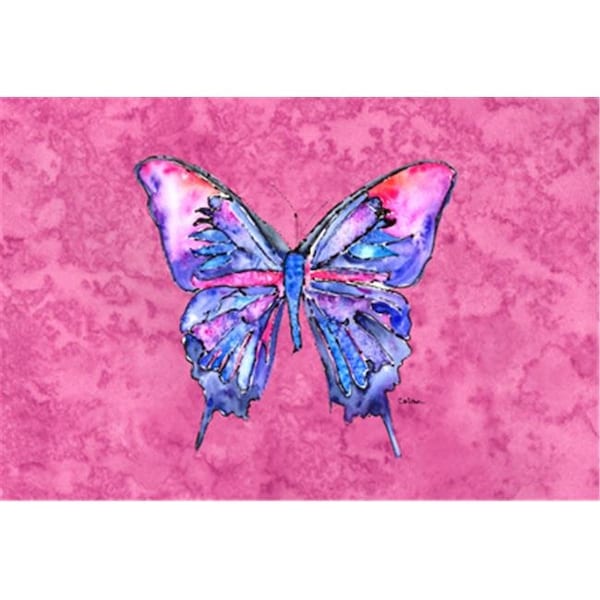 Carolines Treasures Carolines Treasures 8859PLMT Butterfly On Pink Fabric Placemat - 8859PLMT