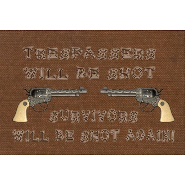 Carolines Treasures Tresspassers Will Be Shot Fabric Placemat - SB3063PLMT