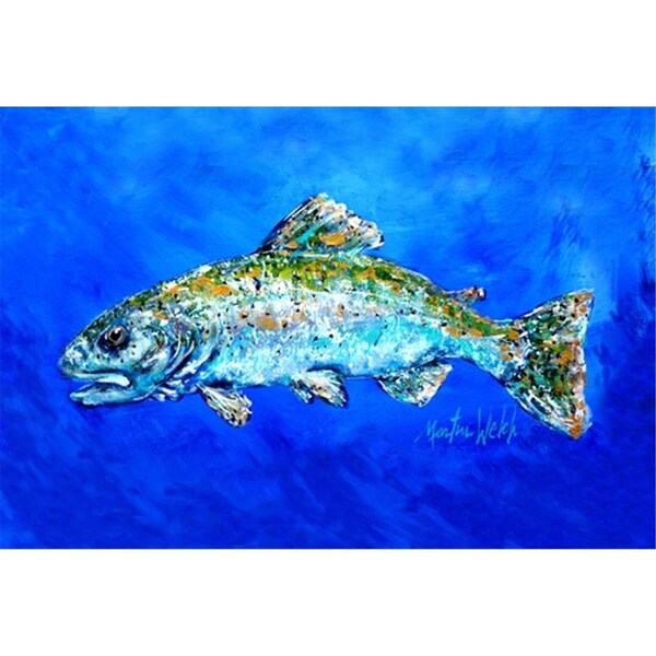 Carolines Treasures Fish Headed Downstream Fabric Placemat - MW1124PLMT