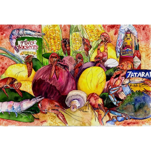 Carolines Treasures Crawfish With Spices And Corn Fabric Placemat - 8698PLMT