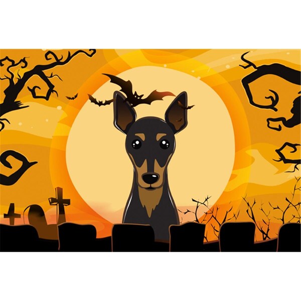 Carolines Treasures Halloween Min Pin Fabric Placemat - BB1798PLMT