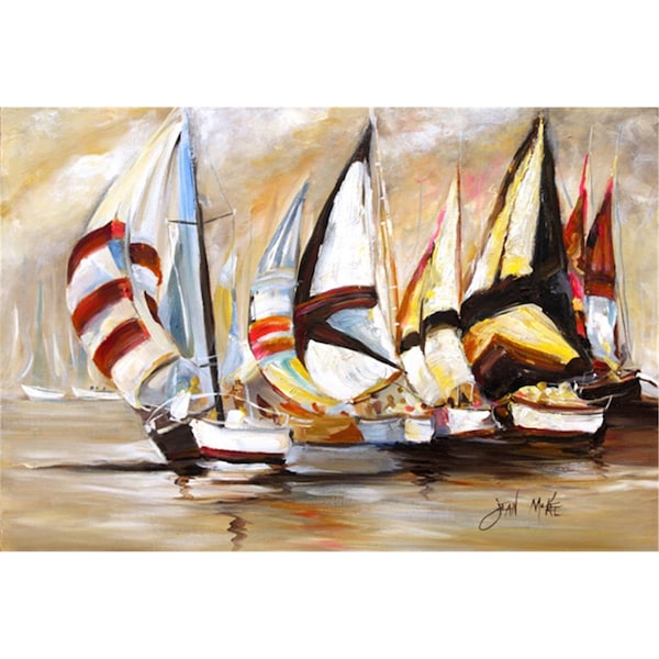 Carolines Treasures Boat Binge Sailboats Fabric Placemat - JMK1136PLMT
