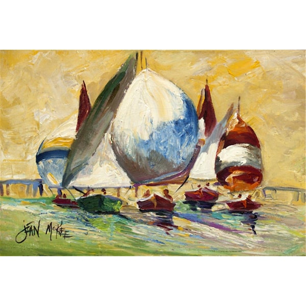 Carolines Treasures Bimini Sails Sailboat Fabric Placemat - JMK1033PLMT