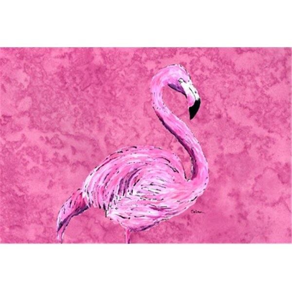 Carolines Treasures Carolines Treasures 8875PLMT Flamingo On Pink Fabric Placemat - 8875PLMT