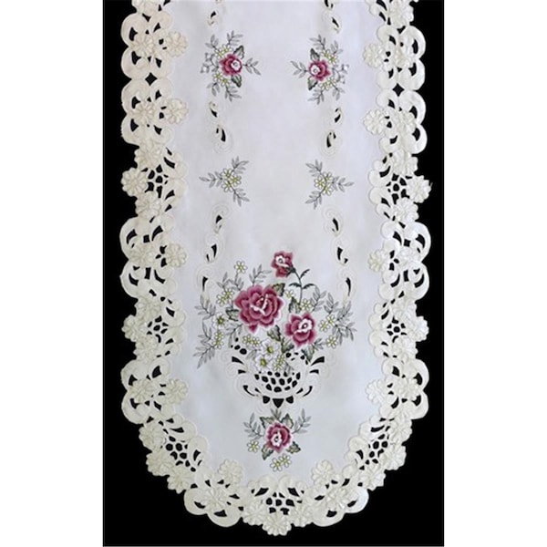 Sinobrite Sinobrite H0971-RS English Rose Oval Placemat; 12 x 18 in. - H0971/RS(12X18)