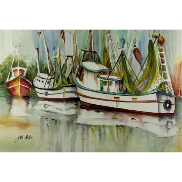 Carolines Treasures Ocean Springs Shrimper Fabric Placemat - JMK1067PLMT