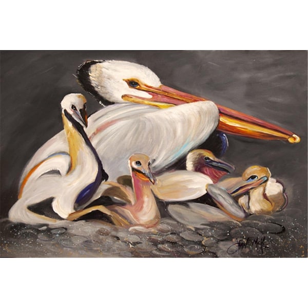 Carolines Treasures White Pelicans Fabric Placemat - JMK1026PLMT