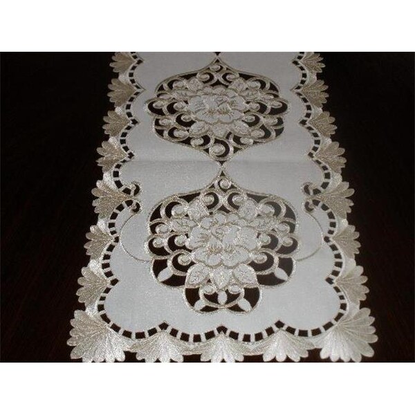 Tapestry Trading Tapestry Trading LY0045-1420-2PK 13 x 19 in. Embroidered Rose Cutwork Placemats; Ivory - LY0045/1420/2PK