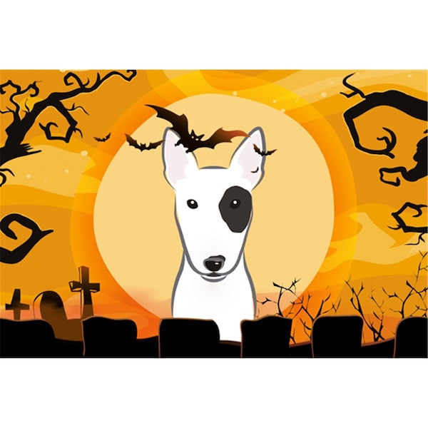 Carolines Treasures Halloween Bull Terrier Fabric Placemat - BB1767PLMT