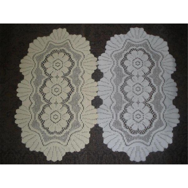 Fastfood 16 x 16 in European Lace Doily Ivory - FA1534039