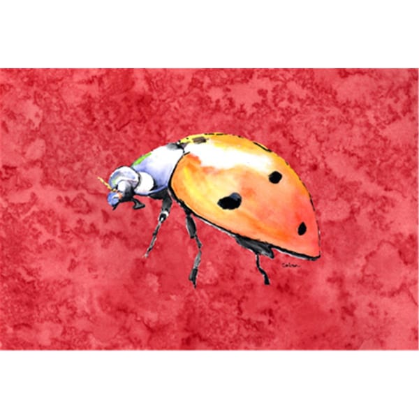 Carolines Treasures Lady Bug On Red Fabric Placemat - 8868PLMT
