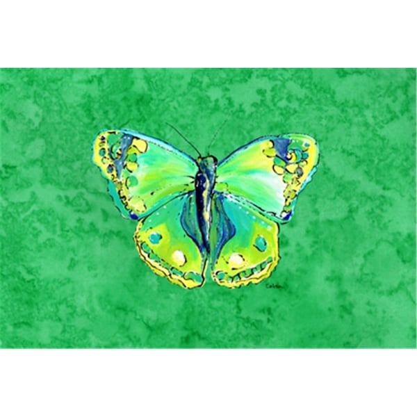Carolines Treasures Butterfly Green On Green Fabric Placemat - 8863PLMT