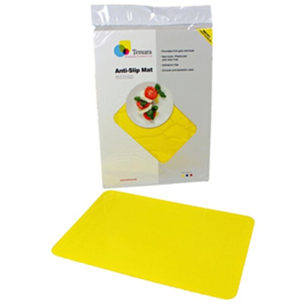 Tenura Silicone Non-Slip Table Mat, Yellow - 10 x 7 in. - TENURA-753732503