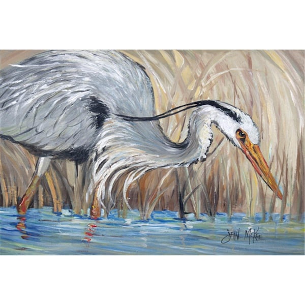 Carolines Treasures Blue Heron In The Reeds Fabric Placemat - JMK1013PLMT