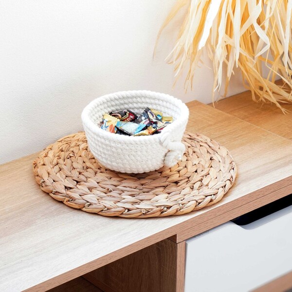 Vintiquewise Decorative Round 20'' Natural Woven Handmade Water Hyacinth Placemats, PK 4 - QI004238-20