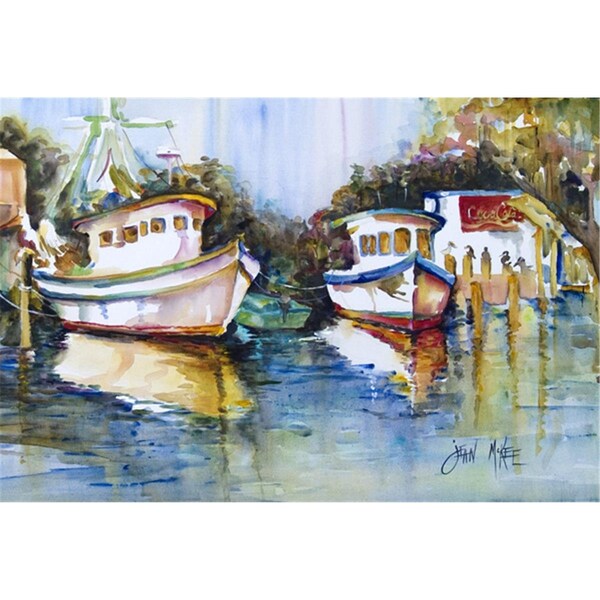 Carolines Treasures Fly Creek Fish Market Fabric Placemat - JMK1046PLMT