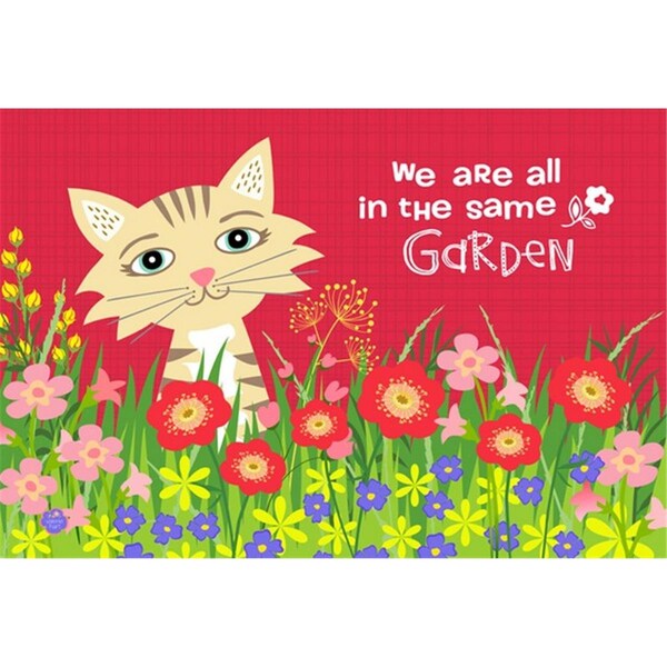 Carolines Treasures Garden Cat Fabric Placemat - VHA3009PLMT