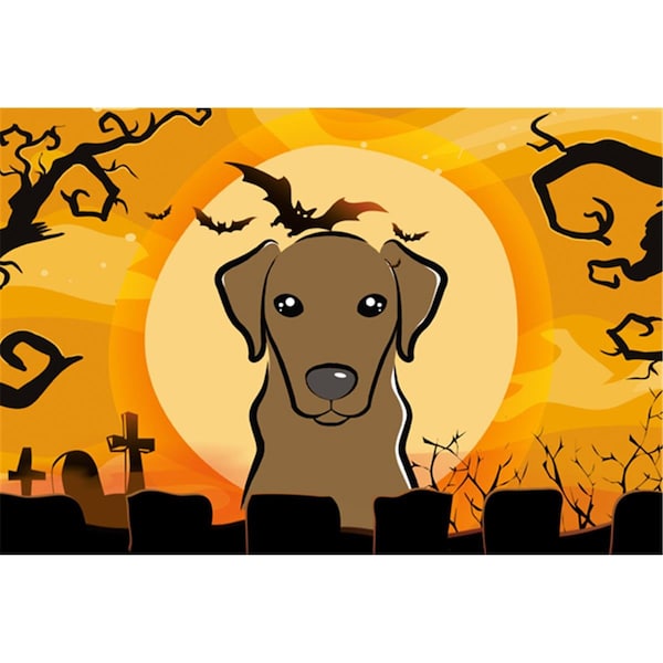 Carolines Treasures Halloween Chocolate Labrador Fabric Placemat - BB1792PLMT