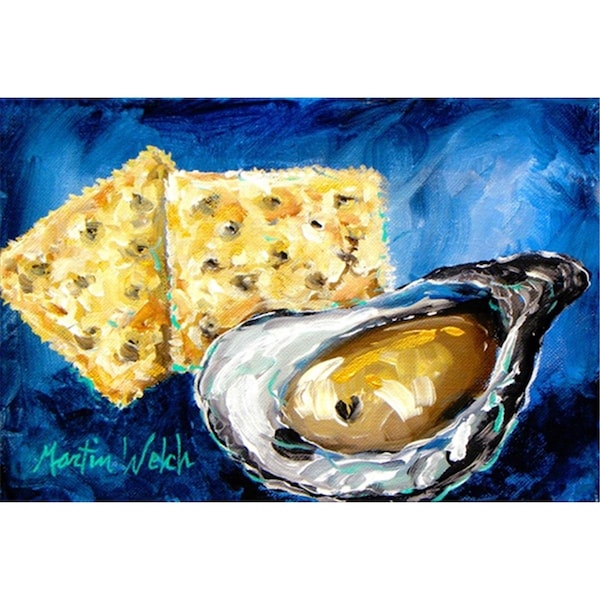 Carolines Treasures Oysters Two Crackers Fabric Placemat - MW1089PLMT