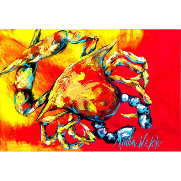 Carolines Treasures Crab Hot Dang Fabric Placemat - MW1086PLMT