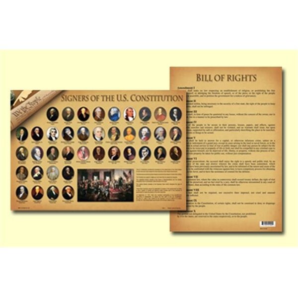 Painless Learning Painless Learning SOC-1 Signers Of The Constitution Placemat - Pack of 4 - SOC-1