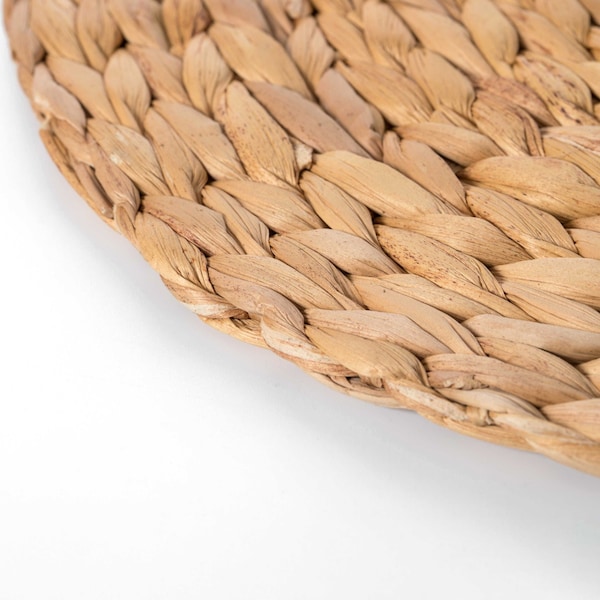 Vintiquewise 15 Decorative Weave Water Hyacinth Round Mat Charger Plates for Dining Table - QI003915-15