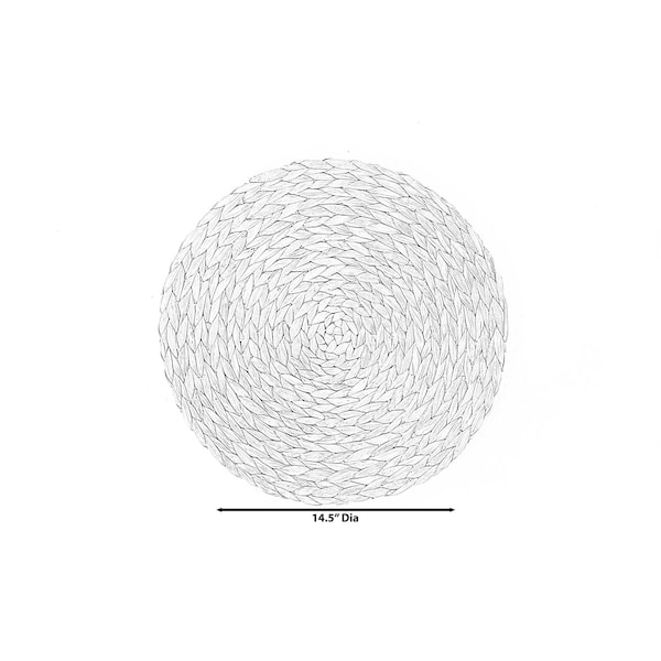 Vintiquewise 15 Decorative Weave Water Hyacinth Round Mat Charger Plates for Dining Table - QI003915-15
