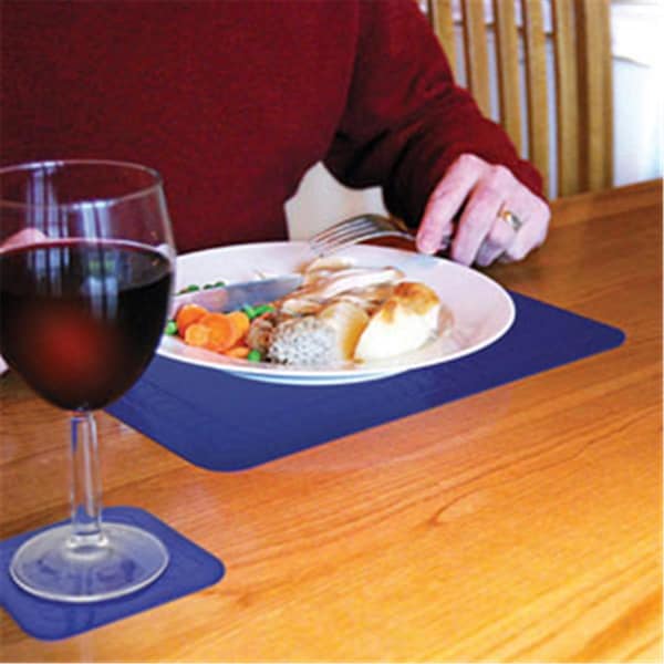 Tenura Table Mat, 10 x 7 in. - Blue - TENURA-753732502