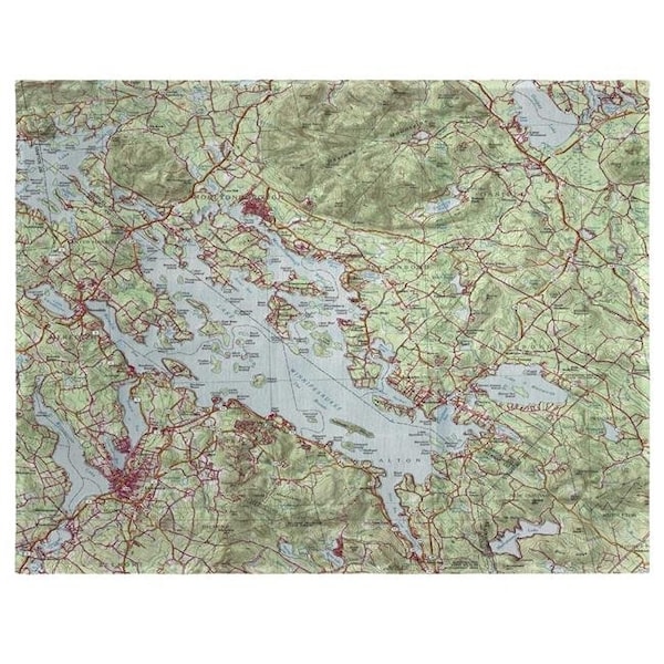 Betsy Drake Betsy Drake PM967 14 x 18 in. Lake Winnipesaukee; NH Nautical Map Place Mat - Set of 4 - PM967