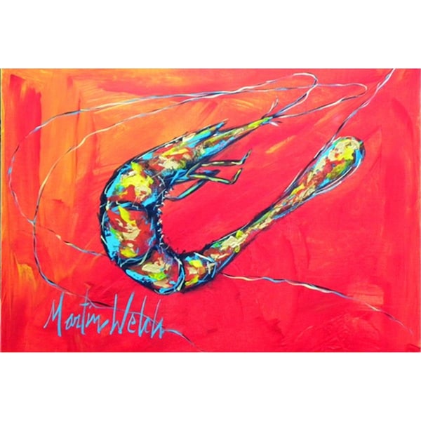 Carolines Treasures Shrimp Seafood Three Fabric Placemat - MW1097PLMT