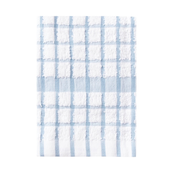 Ritz Concepts Coordinate Dish Cloth 100% Cotton Terry White/Light Blue - 20810