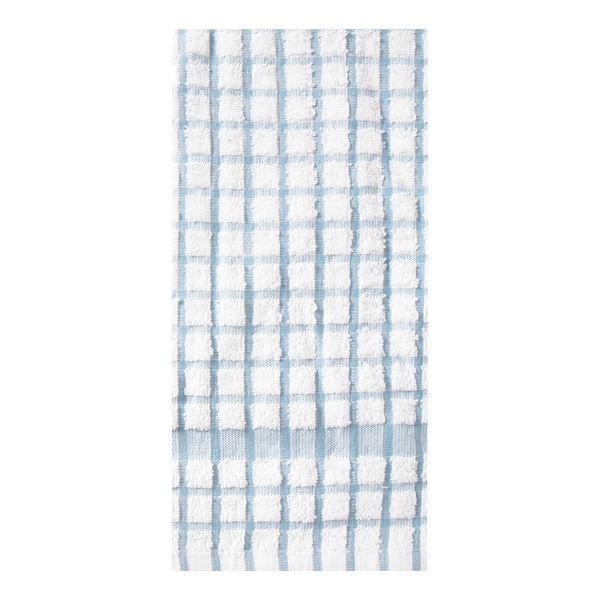 Ritz Concepts Coordinate Kitchen Towel 100% Cotton Terry White/Light Blue - 10810