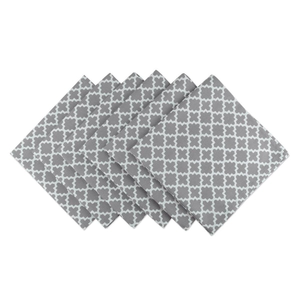 Fastfood Gray Lattice Napkin - FA2567346