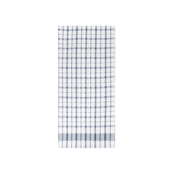 Ritz Wonder Kitchen Towel 100% Cotton Woven Lintless White Ground/Fed Blue - 11724