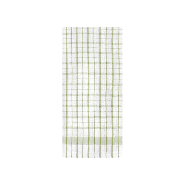 Ritz Wonder Kitchen Towel 100% Cotton Woven Lintless White Grnd/Cactus Grn - 11730