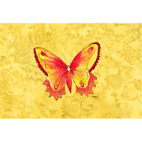 Carolines Treasures Butterfly On Yellow Fabric Placemat - 8857PLMT