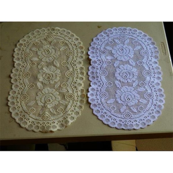 Tapestry Trading Tapestry Trading 652I1420 12 x 20 in. European Lace Placemat; Ivory - 652I1420
