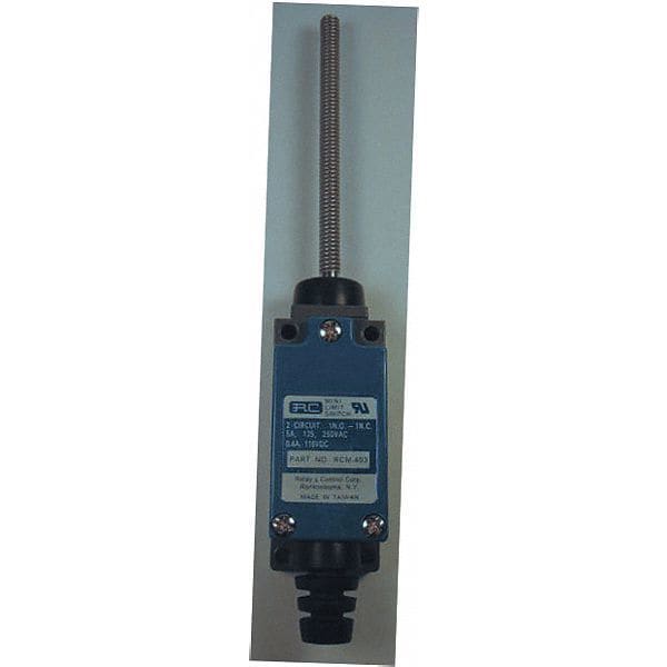 Interruptor de límite de relé y control, resorte de bobina, palanca oscilante, 1NC/1NO, 5A @ 250V AC, Ubicación del actuador: Superior - RCM-403