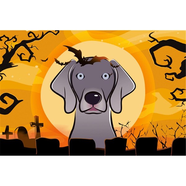 Carolines Treasures Halloween Weimaraner Fabric Placemat - BB1789PLMT