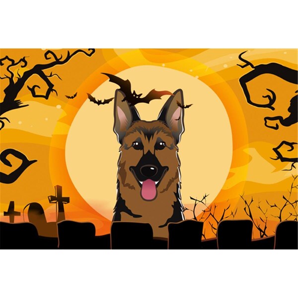 Carolines Treasures Halloween German Shepherd Fabric Placemat - BB1769PLMT