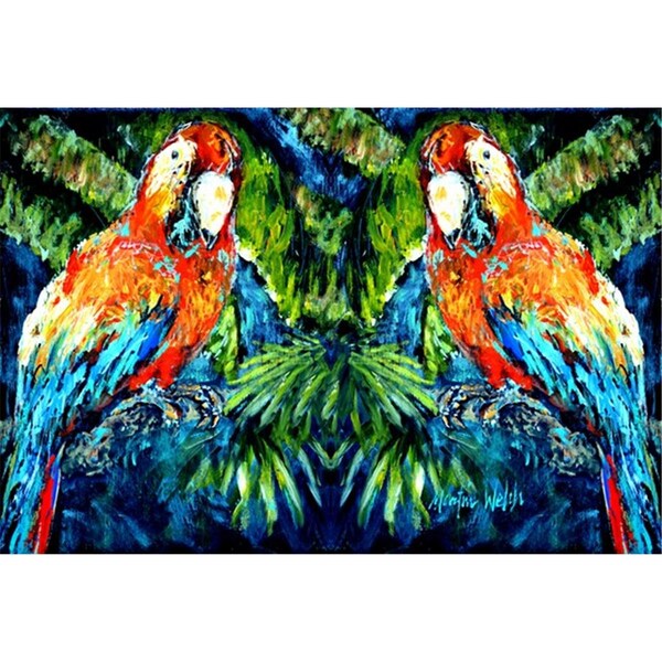 Carolines Treasures Parrots Yo Yo Mama Fabric Placemat - MW1216PLMT