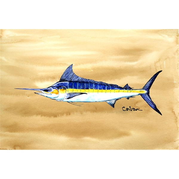 Carolines Treasures Swordfish On Sandy Beach Fabric Placemat - 8754PLMT