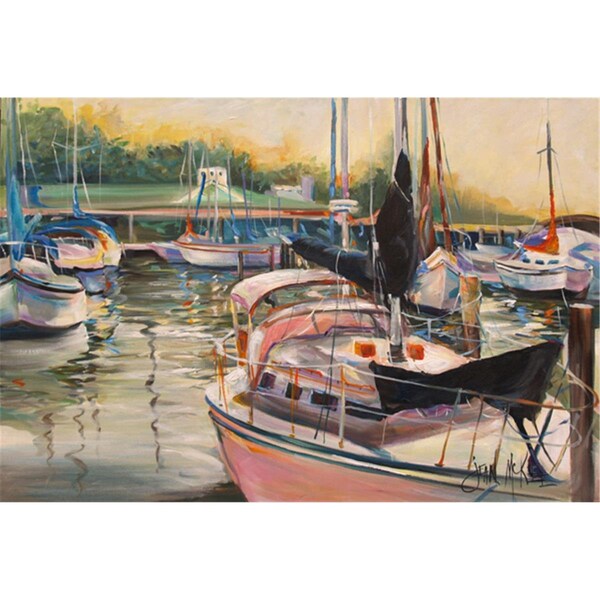Carolines Treasures Black Sails Sailboat Fabric Placemat - JMK1032PLMT