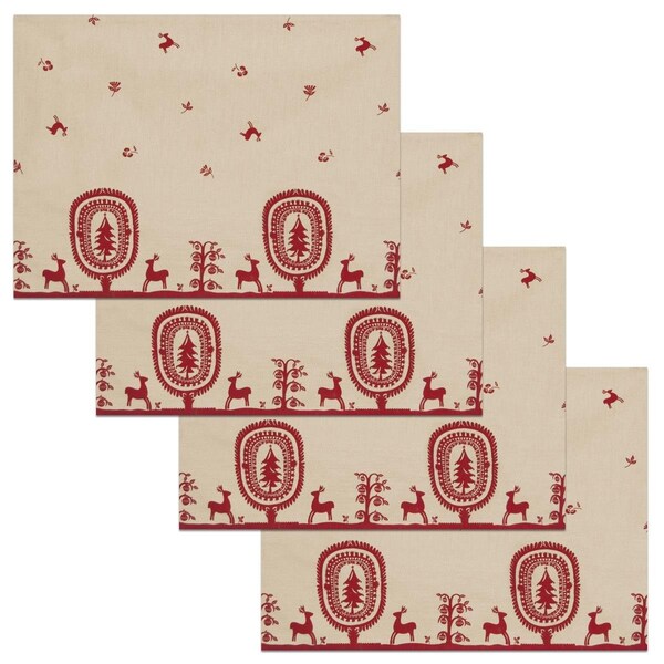Bpf 14 x 19 in. Felicity Placemats, Natural - Set of 4 - BP3517180