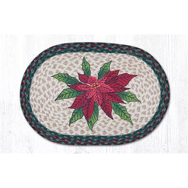 Razoredge 13 x 19 in. Poinsettia Oval Printed Placemat - RA2548643