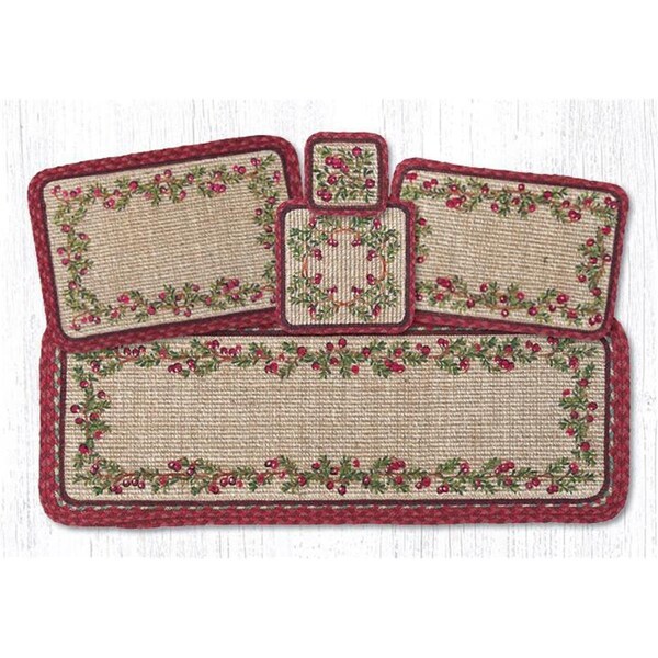 Razoredge Cranberries Wicker Weave Table Accent Placemat, 13 x 19 in. - RA2548687