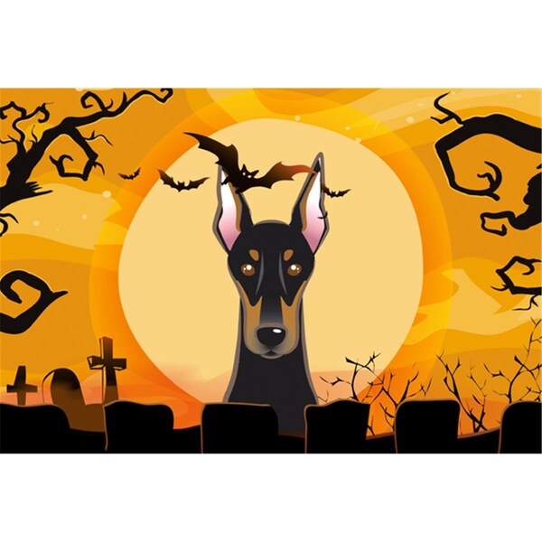 Carolines Treasures Halloween Doberman Fabric Placemat - BB1803PLMT