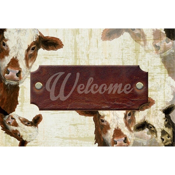 Carolines Treasures Welcome Cow Fabric Placemat - SB3065PLMT
